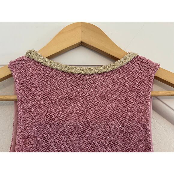 NWT Pho Firenze Knit Mini Dress Womens Medium Fairy Whimsy Event Pink Barbiecore - Picture 11 of 16